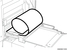 Banner paper guide tray illustration