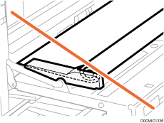 Banner paper guide tray illustration