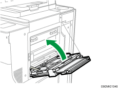 Banner paper guide tray illustration