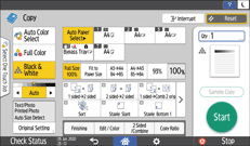 Operation panel screen illustration