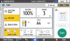 Operation panel screen illustration