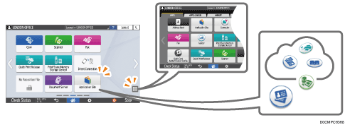 Operation panel screen illustration