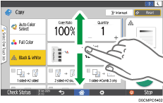 Operation panel screen illustration