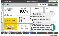 Operation panel screen illustration