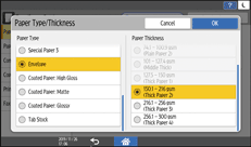 Operation panel screen illustration