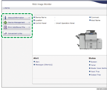 Web browser screen illustration