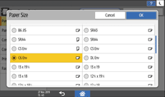 Operation panel screen illustration