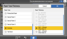 Operation panel screen illustration