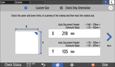 Operation panel screen illustration
