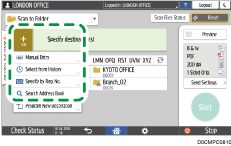 Operation panel screen illustration
