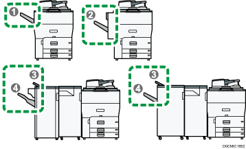 Illustration of output tray