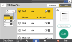 Ilustración de la pantalla del panel de mandos