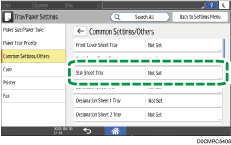 Ilustración de la pantalla del panel de mandos