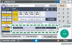 Ilustración de la pantalla del panel de mandos