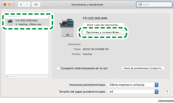 Ilustración de la pantalla del driver