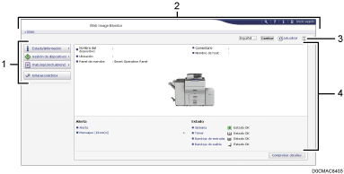 Ilustración de llamada numerada de ilustración de pantalla del navegador web