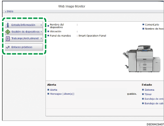 Ilustración de la pantalla del navegador web