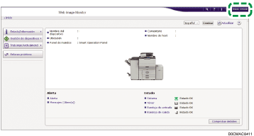 Ilustración de la pantalla del navegador web