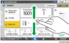 Ilustración de la pantalla del panel de mandos