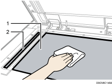 Ilustración del cristal de exposición, ilustración con llamadas numeradas