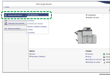 Ilustración de la pantalla del navegador web