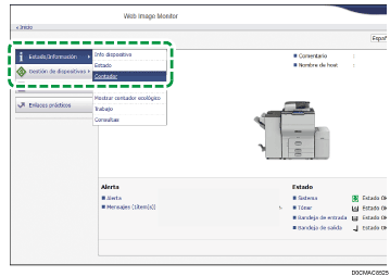Ilustración de la pantalla del navegador web