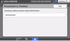 Käyttöpaneelin näyttö