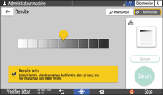 Illustration de l'écran du panneau de commande