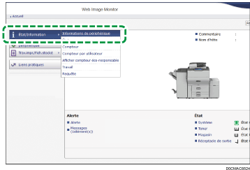 Illustration de l’écran du navigateur Web