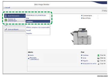 Illustration de l’écran du navigateur Web