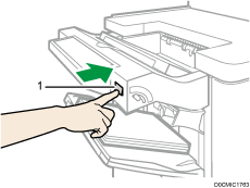 Illustration numérotée du finisseur