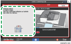 Illustration de l'écran du panneau de commande