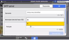 A kezelőpanel ismertetése