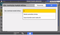A kezelőpanel ismertetése