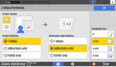A kezelőpanel ismertetése