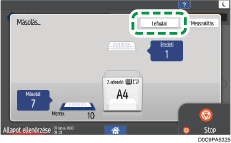 A kezelőpanel ismertetése