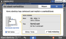 A kezelőpanel ismertetése