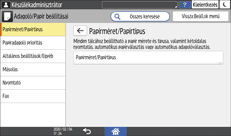 A kezelőpanel ismertetése