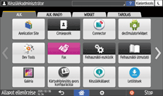 A kezelőpanel ismertetése