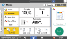 A kezelőpanel ismertetése