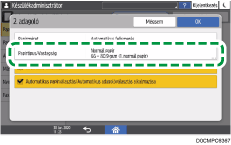 A kezelőpanel ismertetése