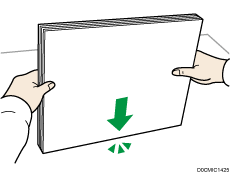 Illustrazione di come smazzare i fogli di carta
