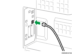 Illustrazione del collegamento del cavo Ethernet