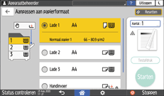 Afbeelding van bedieningspaneel