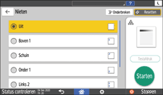 Afbeelding van bedieningspaneel