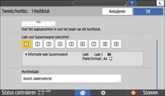 Afbeelding van bedieningspaneel