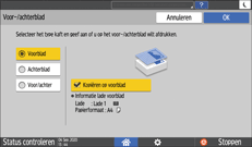 Afbeelding van bedieningspaneel