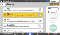 Afbeelding van bedieningspaneel