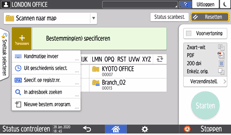 Afbeelding van bedieningspaneel