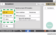 Afbeelding van bedieningspaneel
